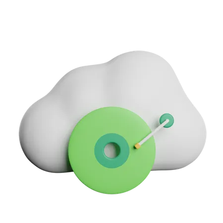 Música en la nube  3D Icon