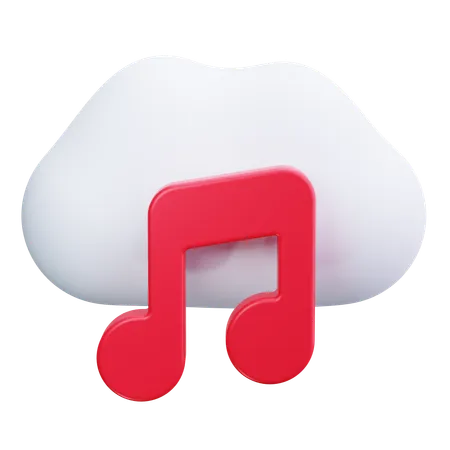 Nuvem de música  3D Icon