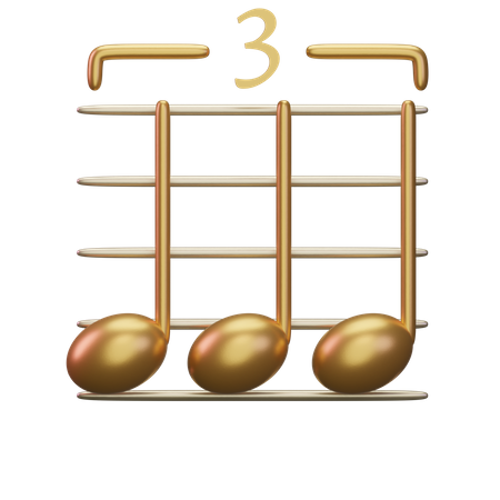 Triplete musical  3D Icon