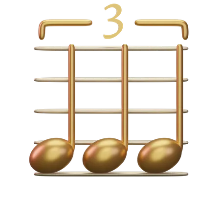 Triplete musical  3D Icon