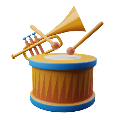 Musical Instrument  3D Illustration