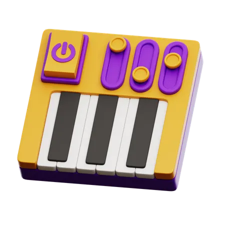 Musical Keyboard  3D Icon