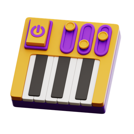 Musical Keyboard  3D Icon