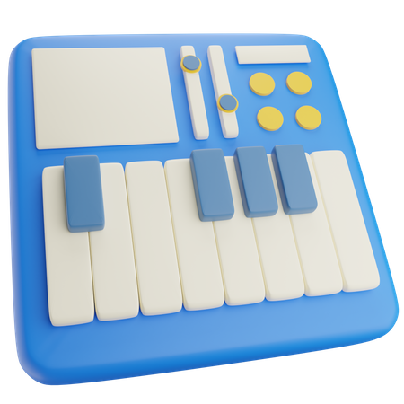 Musical Keyboard 3D Icon