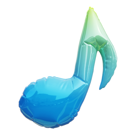 Musical Note Shape Balloon  3D Icon