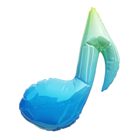 Musical Note Shape Balloon  3D Icon