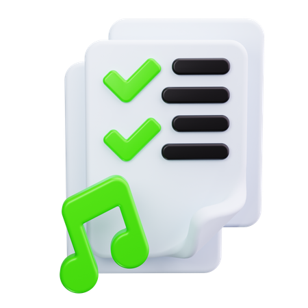 Musical Score  3D Icon