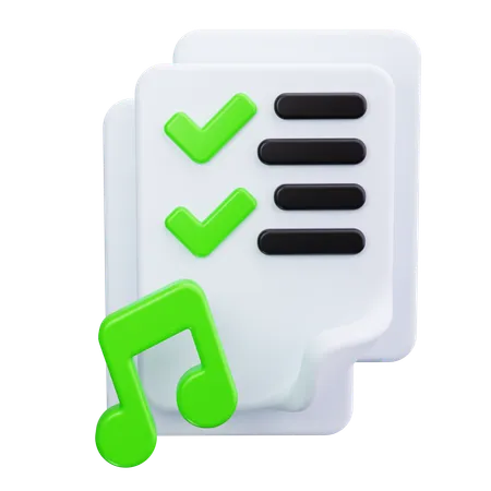 Musical Score  3D Icon