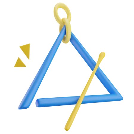 Musical Triangle 3D Icon
