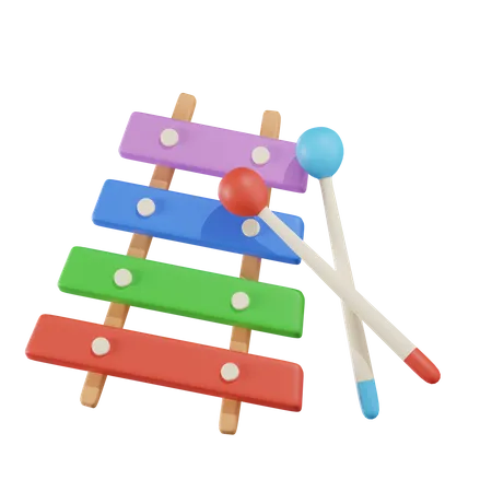 Musical Xylophone 3D Icon