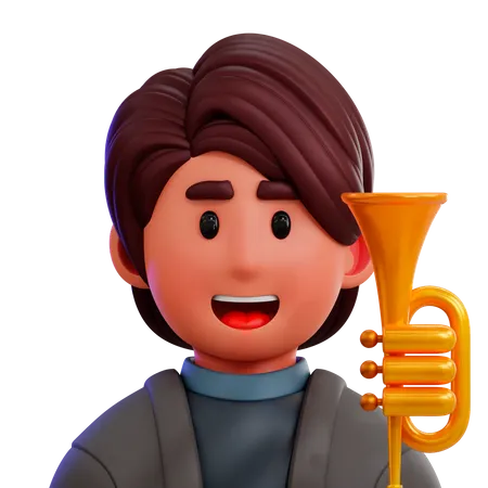 Musician Boy  3D Icon