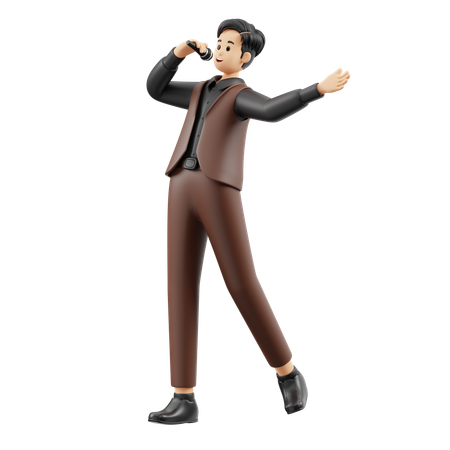 Musician Playing Singer  3D Icon