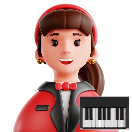 Musicista feminina  3D Icon