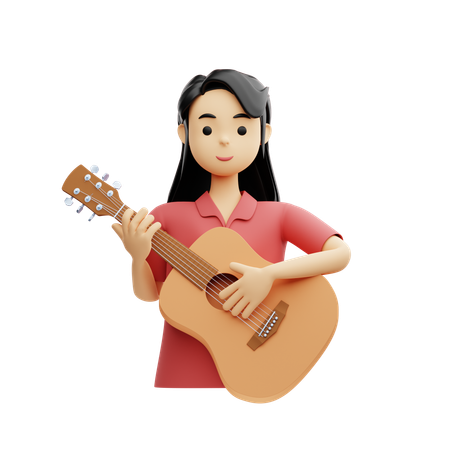 Musicista feminina  3D Icon