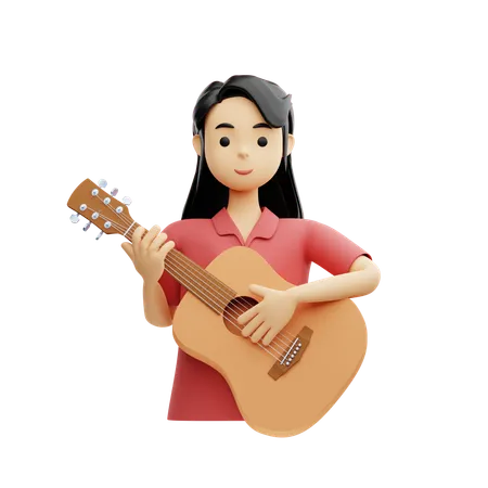 Mujer musica  3D Icon