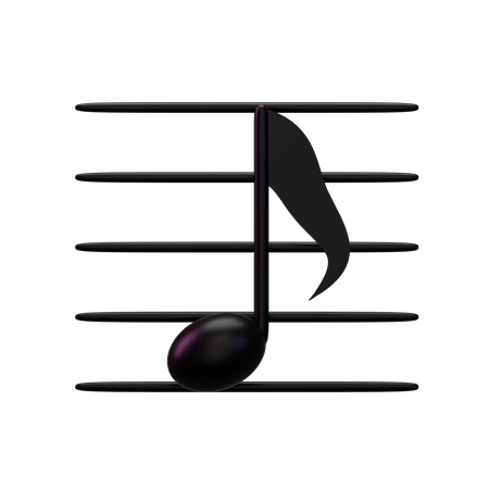 Musik Achtelnote  3D Icon