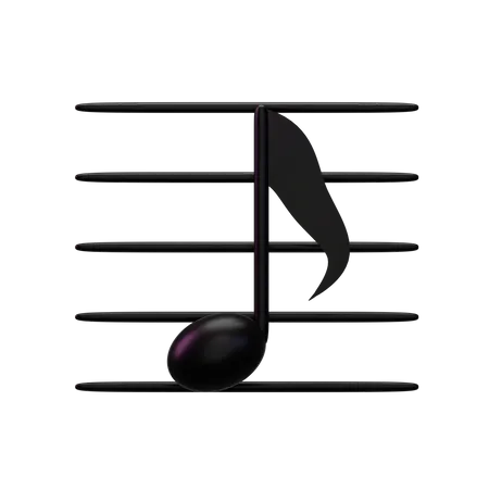 Musik Achtelnote  3D Icon