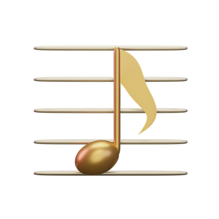 Musik Achtelnote  3D Icon