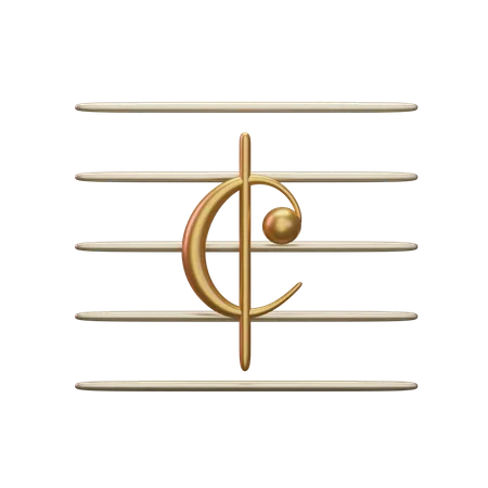 Premium Musiknoten Gold 3 D Icon Pack 3D Icon