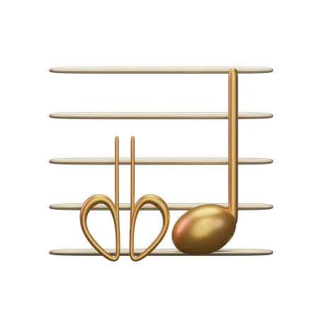 Musik-Anderthalbton  3D Icon