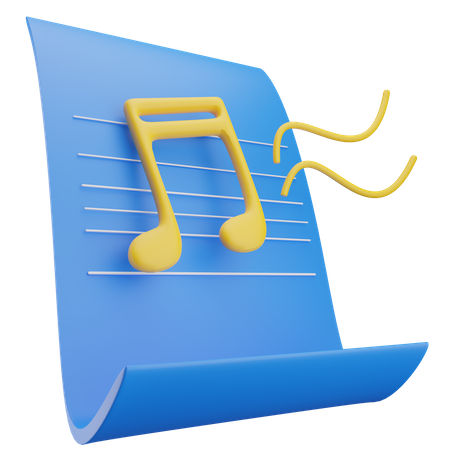 Musikdokument  3D Icon