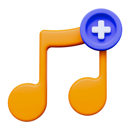 Musik hinzufügen  3D Icon