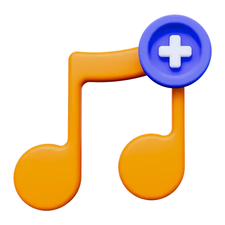 Musik hinzufügen  3D Icon