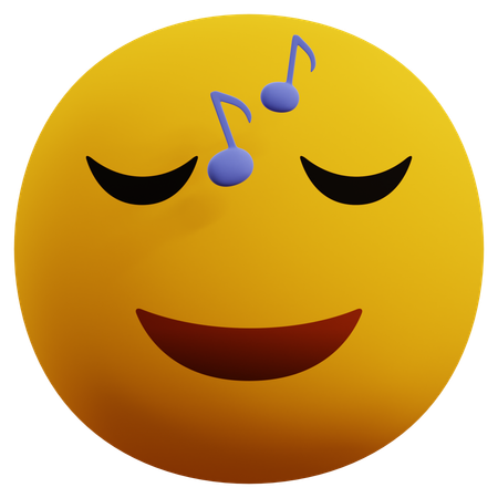Musik hörendes Emoji  3D Icon