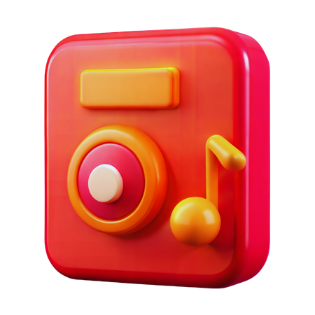 Musikspieler  3D Icon