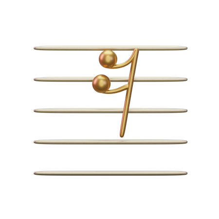 Musik Sechzehntelnote  3D Icon