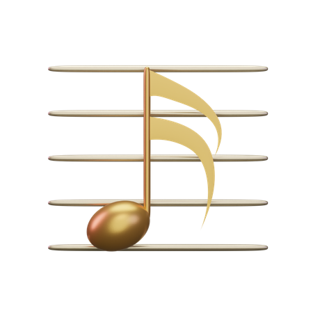 Musik Sechzehntelnote  3D Icon