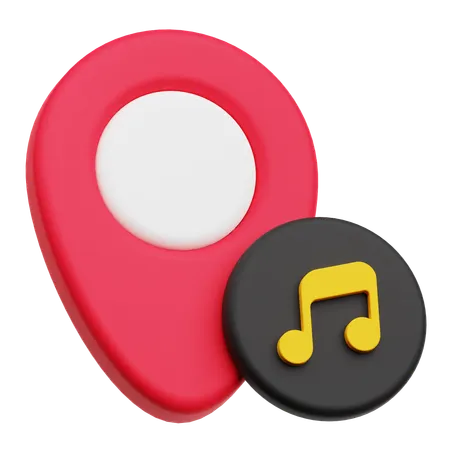 Musikstandort  3D Icon