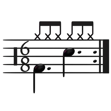 Musik zusammengesetzte Taktarten  3D Icon