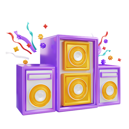 Musiksystem  3D Icon