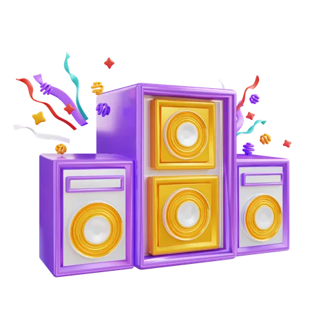 Musiksystem  3D Icon