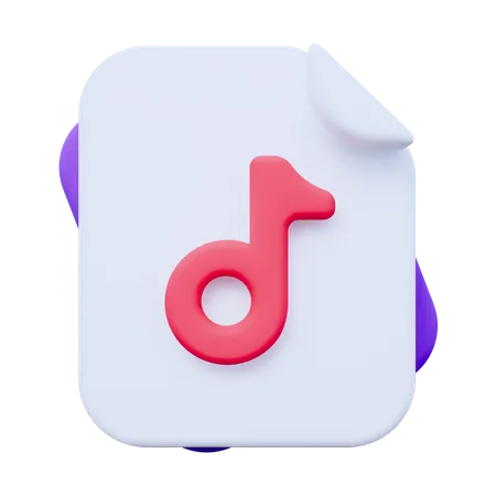 Musikdatei  3D Icon