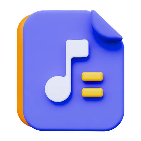 Musikdatei  3D Icon