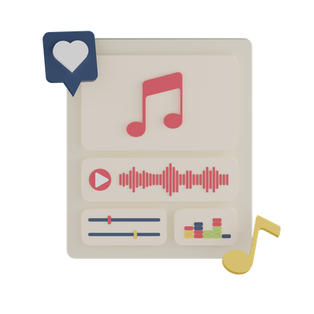 Musikeinstellung  3D Icon