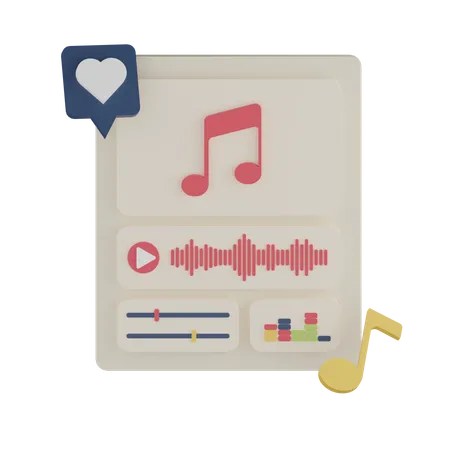 Musikeinstellung  3D Icon