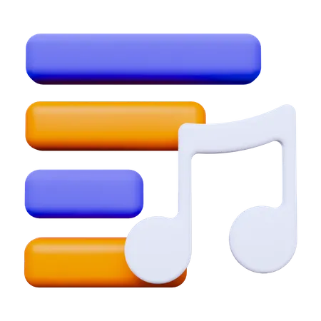 Musikliste  3D Icon