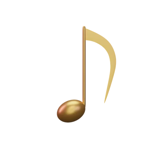 Premium Musiknoten Gold 3 D Icon Pack 3D Icon