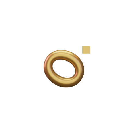 Musiknote Gold  3D Icon