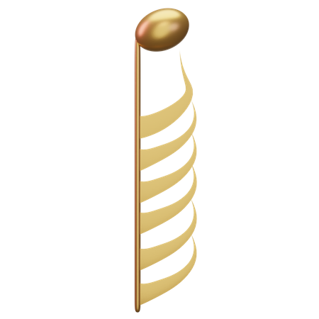 Musiknote Gold  3D Icon