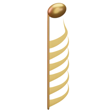 Musiknote Gold  3D Icon