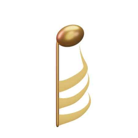 Musiknote Gold  3D Icon