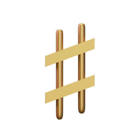 Musiknote Gold  3D Icon