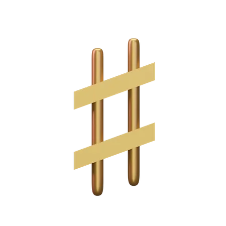 Musiknote Gold  3D Icon