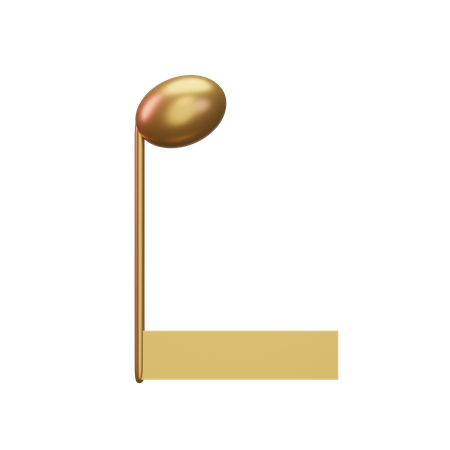 Musiknote Gold  3D Icon