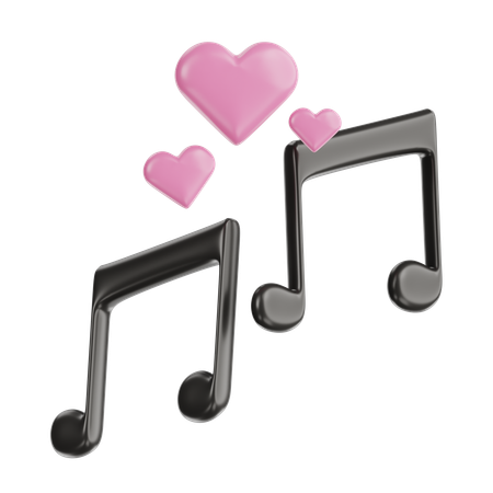 Amour de musique  3D Icon