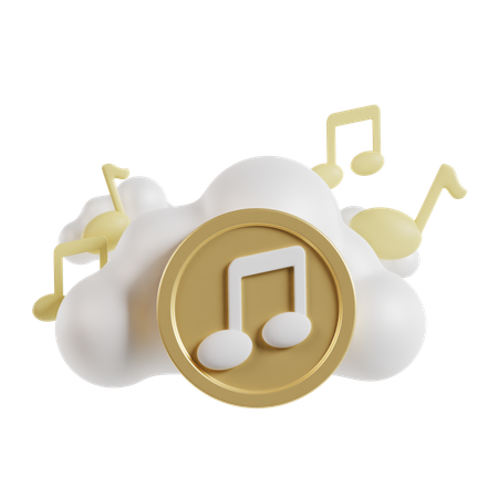 Nuage de musique  3D Icon